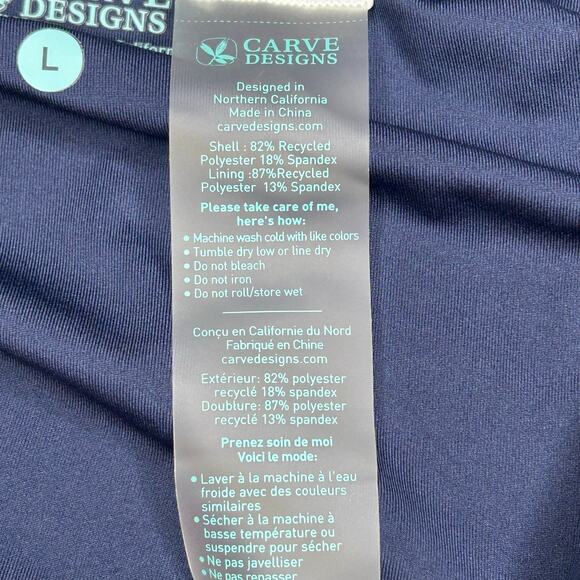 NEW Carve Bikini Bottom Women Lg Navy Barth Bottom Style Beach Tropical Swim - Picture 3 of 6